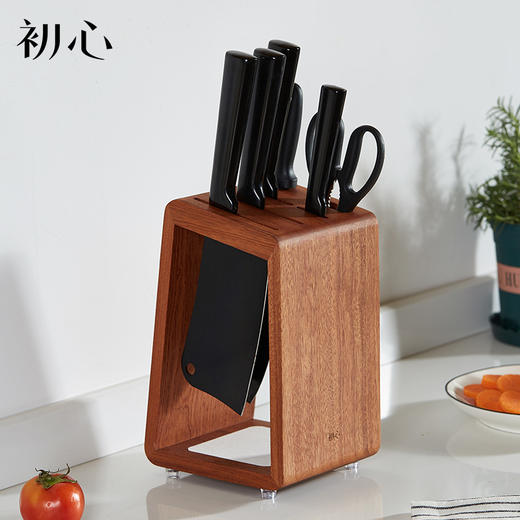 初心| 乌檀木实木刀架 商品图1