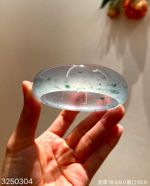 玻璃木纳飘花手镯【3250304】圈口55.6~具体价格微信咨询 商品图6