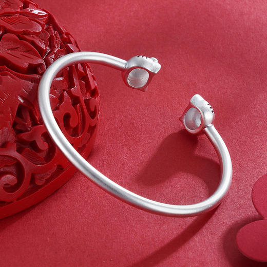 子佩集S990银KT猫童镯【MY000014】2304 商品图5