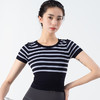 跃牌【化蝶双飞】系列无缝撞色条纹裸感紧身短袖瑜伽服MS1055 (不带胸垫） 商品缩略图7