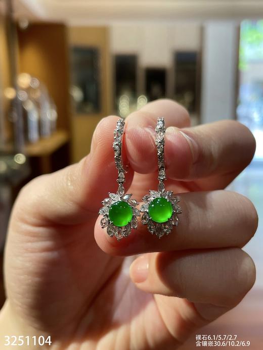 玻璃黄阳蛋面耳坠 69999【3251104】 商品图2