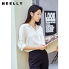 NEELLY纳俪商场同款夏季衬衫女宽松个性百搭提花五分袖垂坠上衣N23044R03331 商品缩略图0