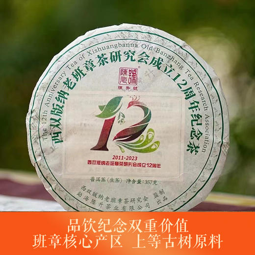 生普 | 2023年陈升号老班章12周年茶研究会纪念饼茶357g 商品图0