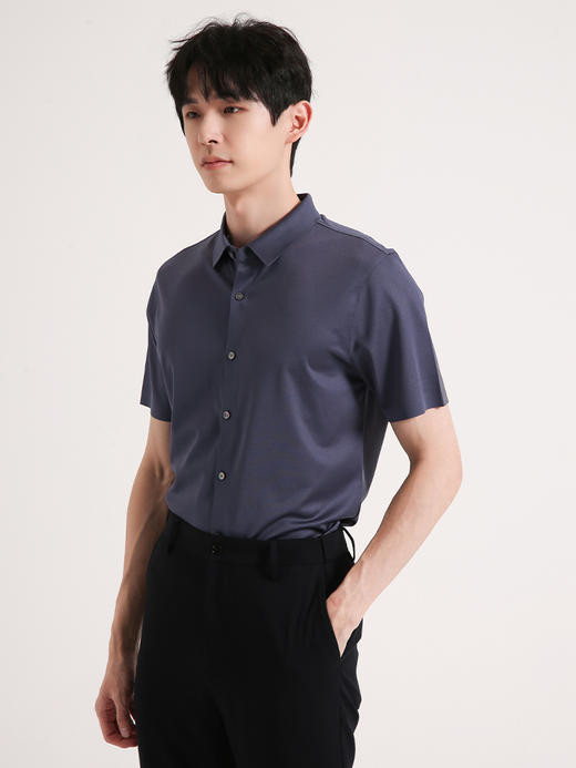 callisto蓝色桑蚕丝混纺衬衫 SSTSS202T 商品图1