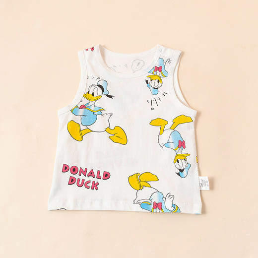 迪士尼童装 男童唐老鸭卡通背心T恤夏季新款俏皮印花短袖 商品图2