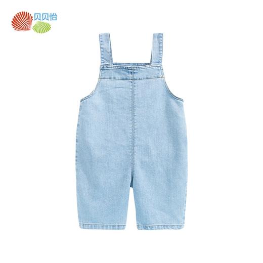 贝贝怡婴儿牛仔背带短裤夏季薄款男女宝宝五分裤小童休闲连体裤子 商品图8