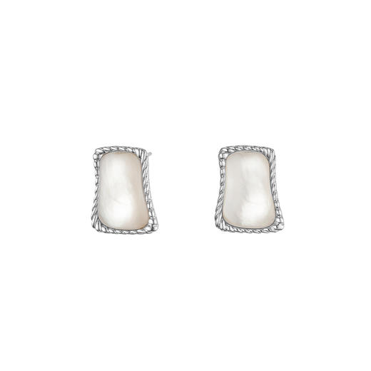 INBA069 一抹流光-白贝母画框耳环 ｜INCH EDITION 时光不惑系列【限时价】 商品图4