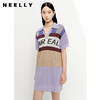 NEELLY纳俪商场同款拼色字母polo领针织连衣裙女夏季短袖薄款裙子N23052Y01158 商品缩略图1