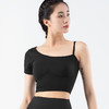 跃牌【化蝶双飞】系列裸感美背无缝斜领露肩瑜伽服MS1056（可拆胸垫） 商品缩略图7