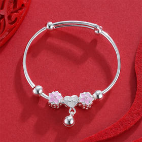 子佩集S990银【护花铃】童镯【A034084】2604