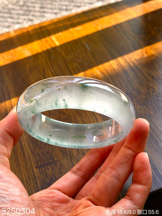 玻璃木纳飘花手镯【3250304】圈口55.6~具体价格微信咨询 商品图3