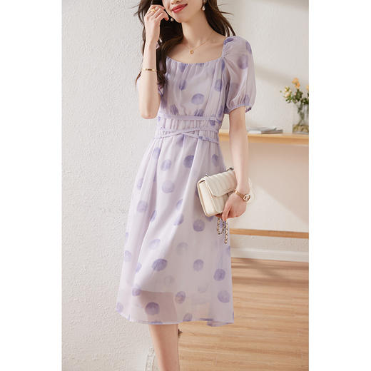 夏季新款，小清新碎花轻盈飘逸温柔风收腰连衣裙HR-SSFB2708-1 商品图4