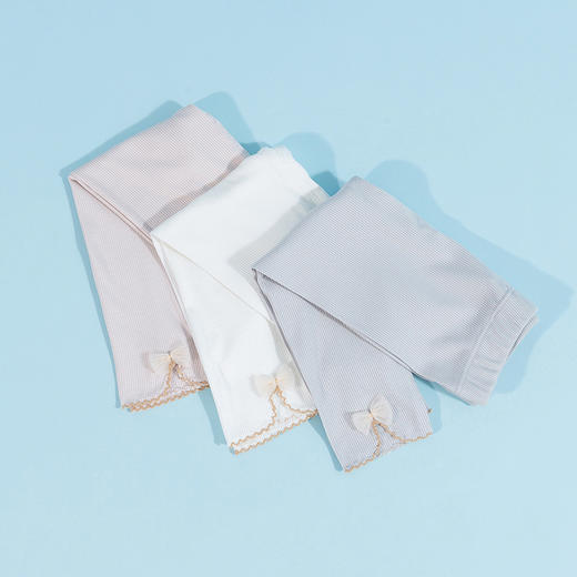 贝贝怡女童打底裤夏季薄款儿童外穿女孩韩版洋气蝴蝶结宝宝七分裤 商品图3