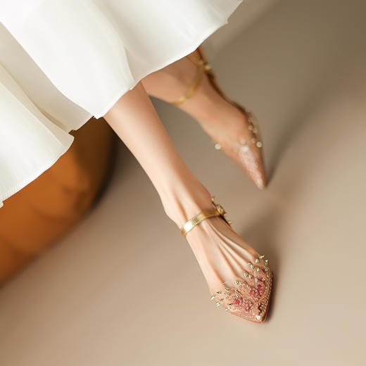 时尚性感，舒适超软女人亮片水钻凉鞋ZYY-A412 商品图1