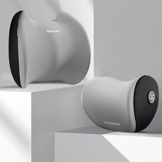 【透气不闷！冰丝护颈枕套装】汽车头枕车用护颈枕四季通用车上靠枕腰靠车载靠背垫车用记忆棉枕 商品图6