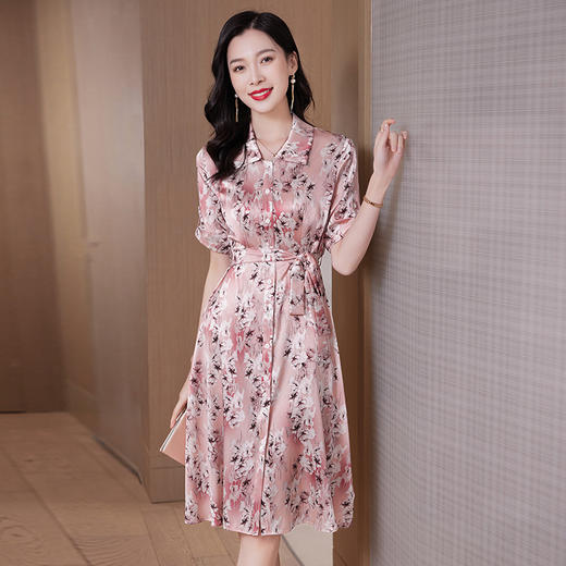 桑蚕丝真丝连衣裙ASE-23011 商品图0