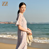夏季新款 优雅真丝乔其法式碎花连衣裙女E32LS03 商品缩略图2