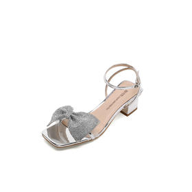 西村名物蝴蝶结交叉绑带仙女鞋凉鞋24221