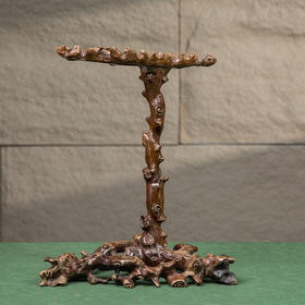 清 红木雕树形笔架