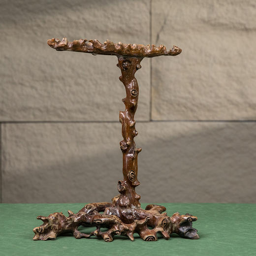 清 红木雕树形笔架 商品图0