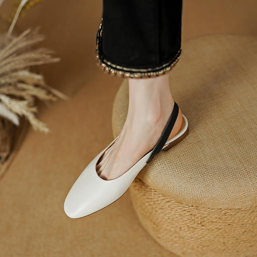 舒适圆头，里外全头层皮舒适包头凉鞋PS1339 商品图3