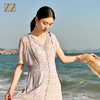 夏季新款 优雅真丝乔其法式碎花连衣裙女E32LS03 商品缩略图3