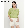 NEELLY纳俪商场同款夏季新款减龄可爱娃娃领衬衫女百搭五分袖上衣N23051R01114 商品缩略图0
