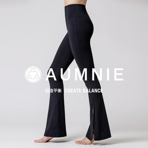 【AUMNIE】侧开叉高腰喇叭裤 SIDE SLIT HIGH WAIST FLARE PANTS 商品图0