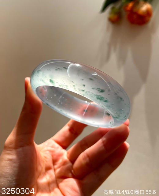 玻璃木纳飘花手镯【3250304】圈口55.6~具体价格微信咨询 商品图8