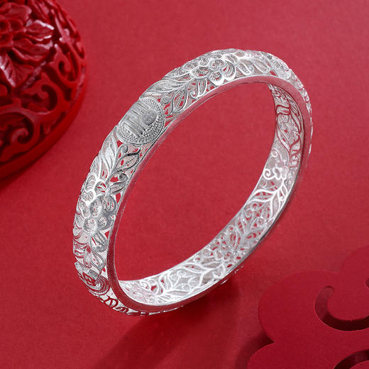 子佩集S990银聚福缘手镯【HSSZ】花丝 商品图4