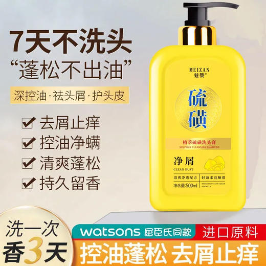 硫磺洗发水去屑止痒控油去油蓬松持久留香洗发液男女生洗发露 商品图0