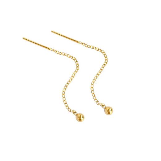 百货世界-中国珠宝18K金豆豆耳线 商品图0