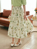 OLrain欧芮儿法式碎花半身裙女夏季2023年新款高腰渲染薄款伞摆裙 商品缩略图2