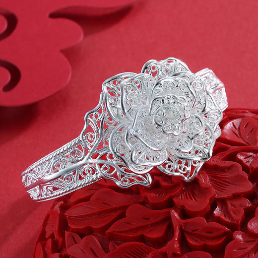 子佩集S990银天染琼瑶手镯【MEXSZ】花丝2304 商品图1