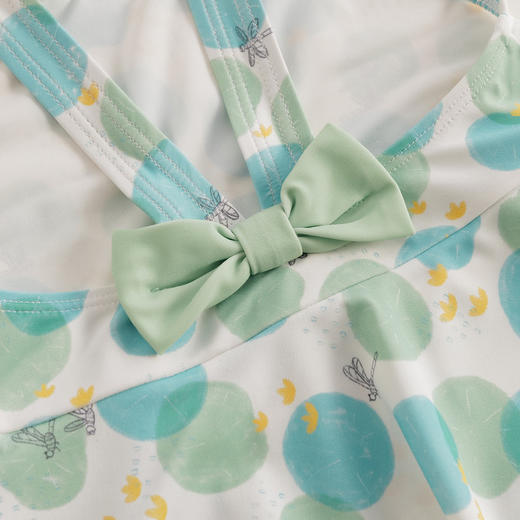 【马克珍妮 芦芙】夏装新款 女童法式荷叶边连体泳衣231115 商品图4