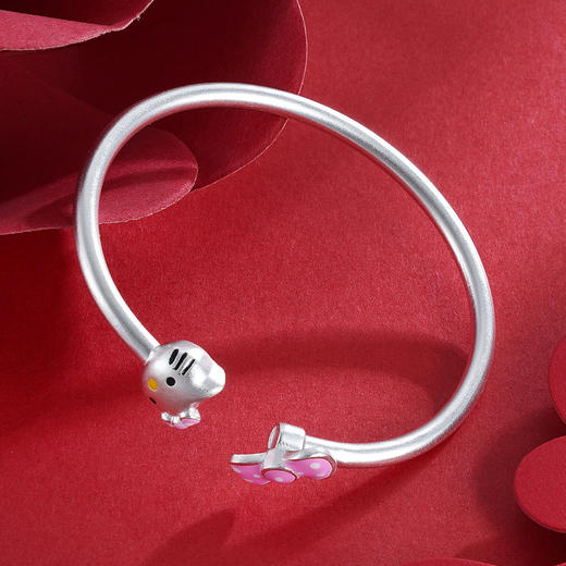 子佩集S990银KT猫童镯【MY000014-2】2304 商品图1
