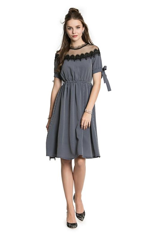 J+C 半透明条纹连衣裙 3265 商品图0