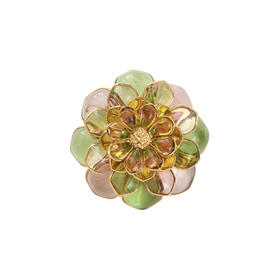 订购6个月到｜Gripoix Paris-Classic-经典 花朵 琉璃 胸针［法国设计师］