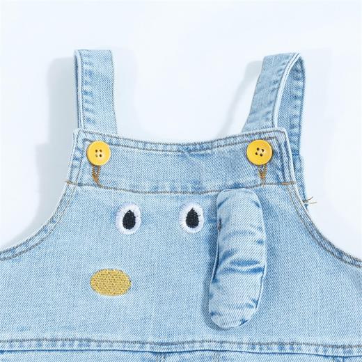 贝贝怡婴儿牛仔背带短裤夏季薄款男女宝宝五分裤小童休闲连体裤子 商品图7