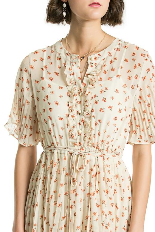 AVA 碎花半透束腰连衣裙 3130 商品图3