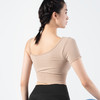 跃牌【化蝶双飞】系列裸感美背无缝斜领露肩瑜伽服MS1056（可拆胸垫） 商品缩略图5