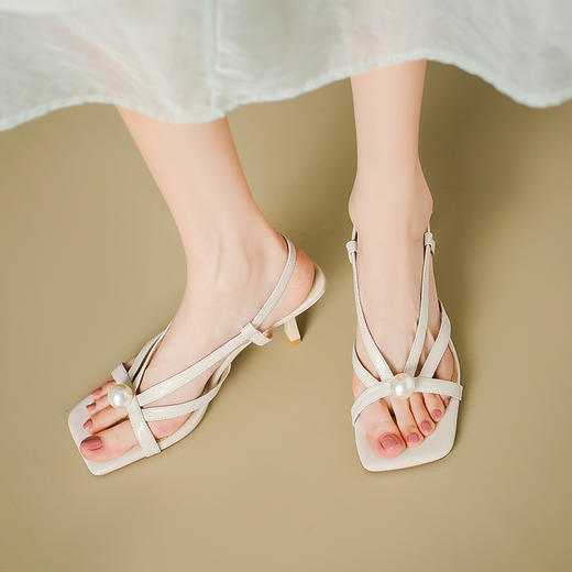 简约时尚，一字带细高跟凉鞋YSL0115 商品图13