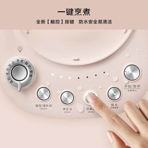 北鼎（Buydeem）燕窝高级养生壶 1500ml智能家用煮茶壶 办公室多功能花茶煮茶器 隔水炖 快手蒸 智能触控 K159T 茱萸粉（含燕窝炖盅） 商品图2
