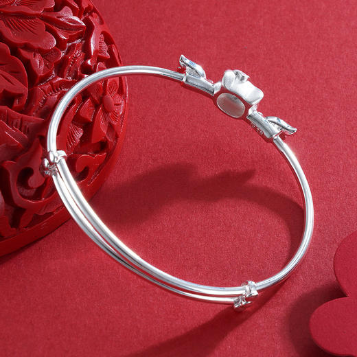 子佩集S990银天使KT猫手镯【MY-SY-002】推拉2304 商品图5