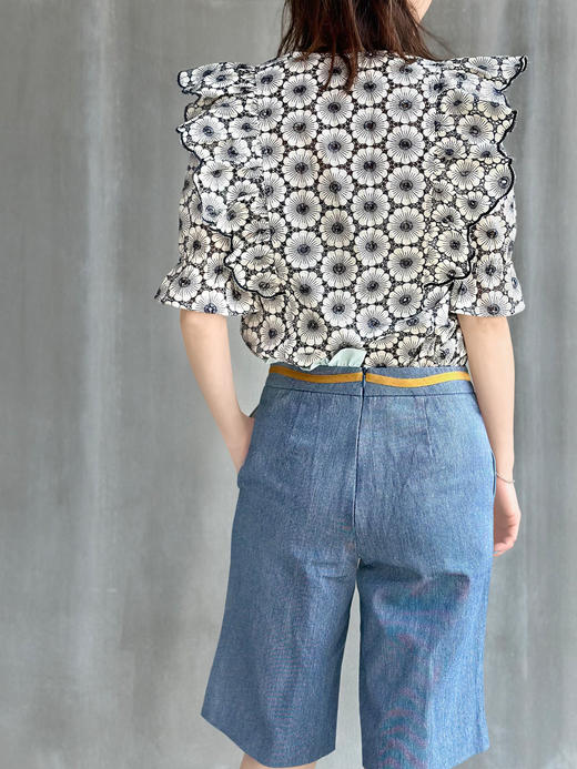 TYNVIE 车花泡泡袖衬衫 商品图8