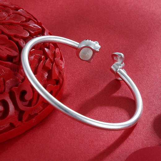 子佩集S990银KT猫童镯【MY000014-2】2304 商品图5