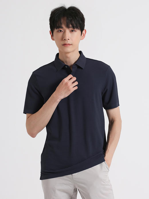 callisto深蓝色微泡肌理T恤 SSTSS140C 商品图0