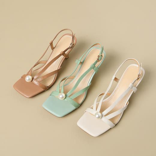 简约时尚，一字带细高跟凉鞋YSL0115 商品图8