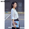 NEELLY纳俪商场同款夏季衬衫女宽松个性百搭提花五分袖垂坠上衣N23044R03331 商品缩略图2