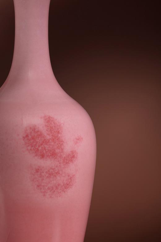 豇豆红 柳叶瓶 谷雨山房  商品图3